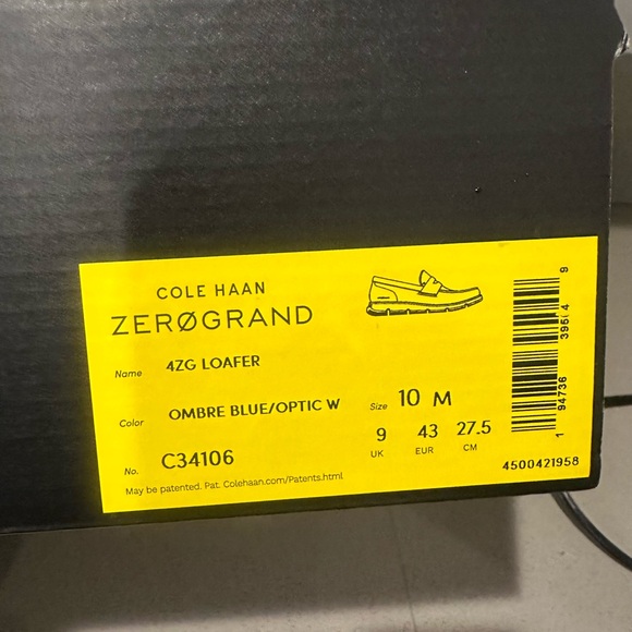 BRAND NEW! Cole Haan Men's Zerogrand Loafer Ombre Blue-Optic White Size 10 M - Picture 8 of 9
